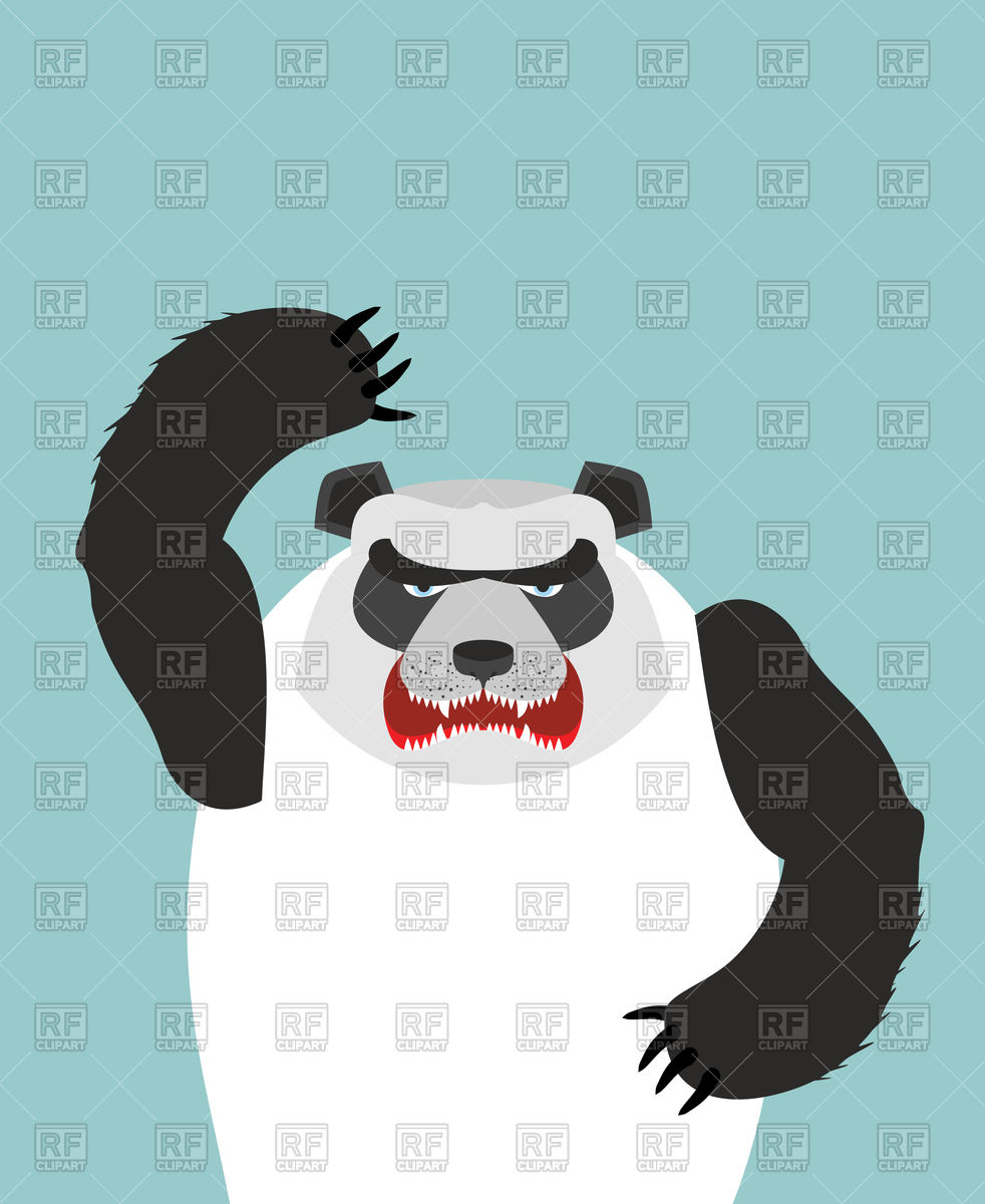 Angry Panda Bear Vector Image Of Plants And Animals Popaukropa 982x1200 Angry Panda Bear Vector Image Of Plants And Animals Popaukropa
