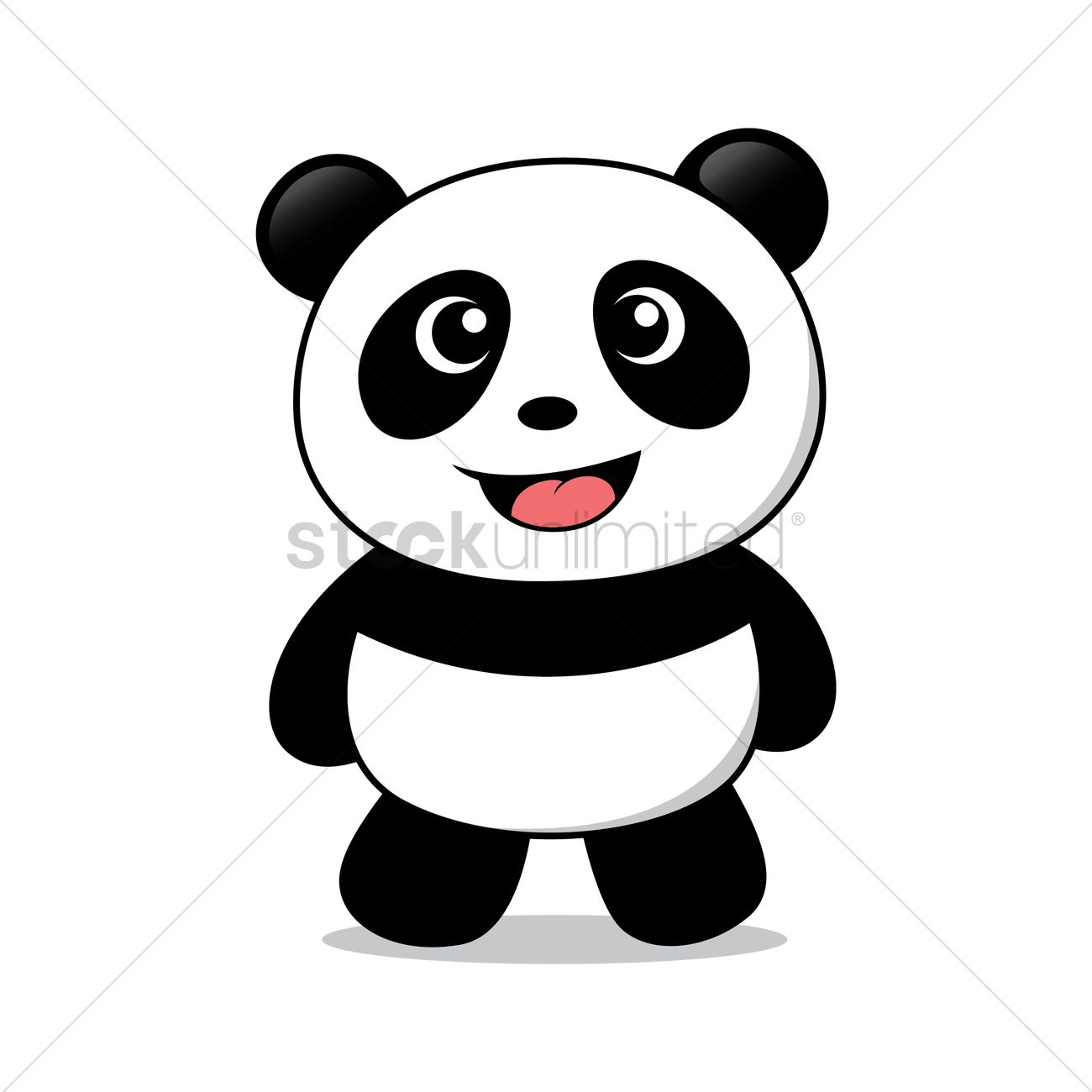Panda Bear Shouting Vector Image 1300x1300 Panda Bear Shouting Vector Image