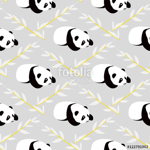 Panda Bear Vector Background Seamless Pattern With Cartoon Panda 500x500 Panda Bear Vector Background Seamless Pattern With Cartoon Panda
