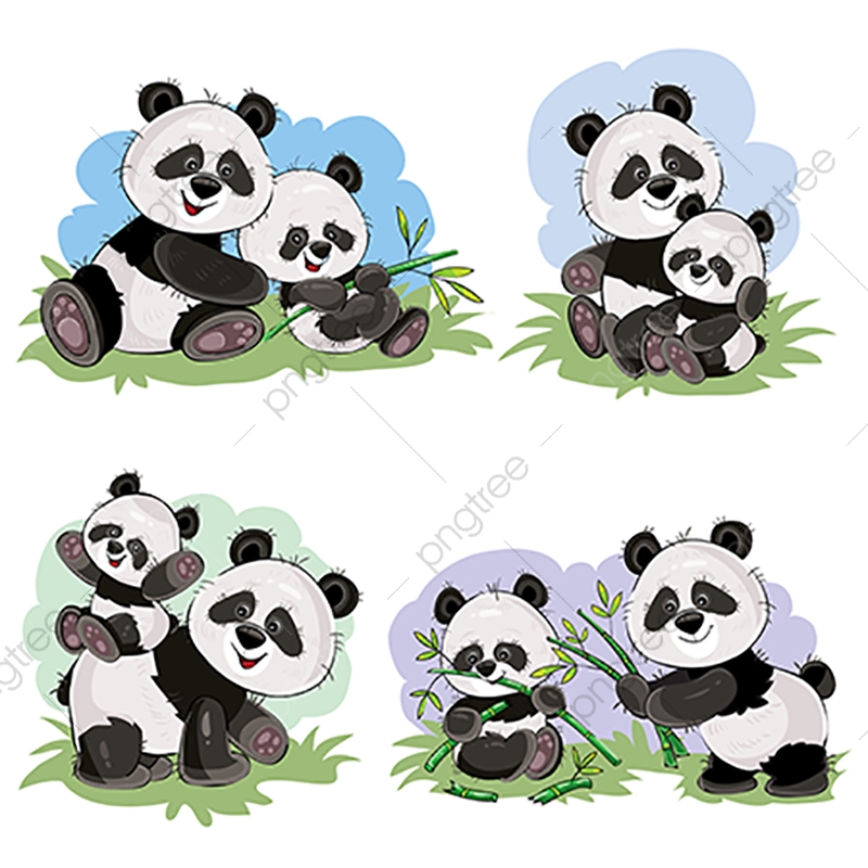 Vector Cartoon Set Of Cute Panda Bear Characters, Panda, Bear Png 800x800 Vector Cartoon Set Of Cute Panda Bear Characters, Panda, Bear Png