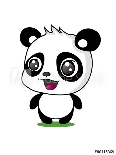 376x500 Giant Panda Cartoon Vector Illustration