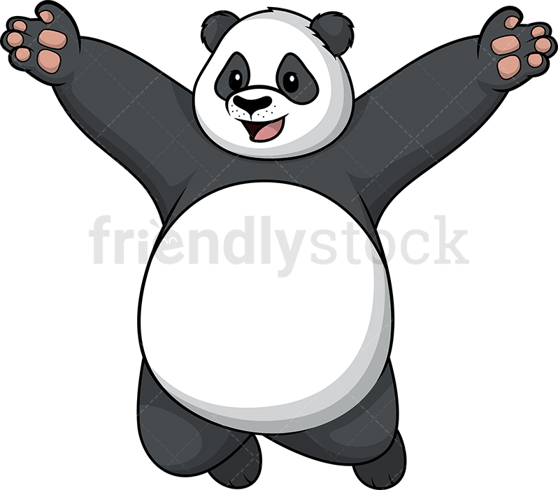 798x701 Happy Panda Cartoon Clipart Vector