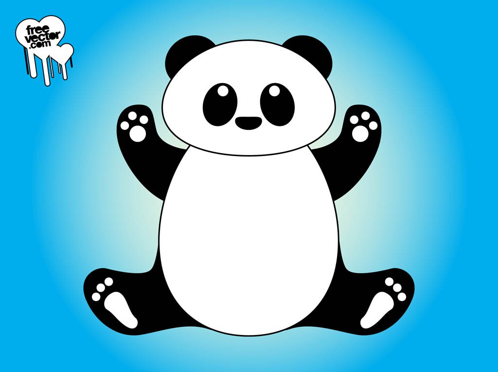1024x765 Cartoon Panda Graphics Vector Art Graphics