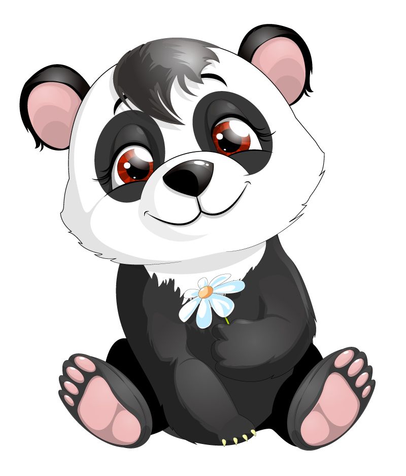 800x936 Cartoon Panda Vector Free Vector Graphic Download Origa Craft