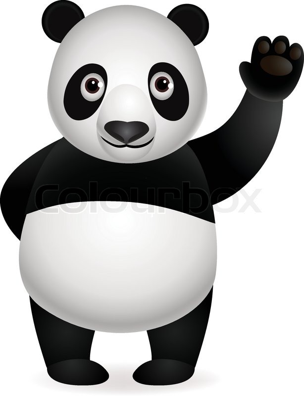614x800 Cute Panda Cartoon Stock Vector Colourbox