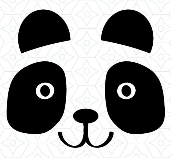 570x525 Panda Face Baby Onesie Design Dxf Vector For Etsy