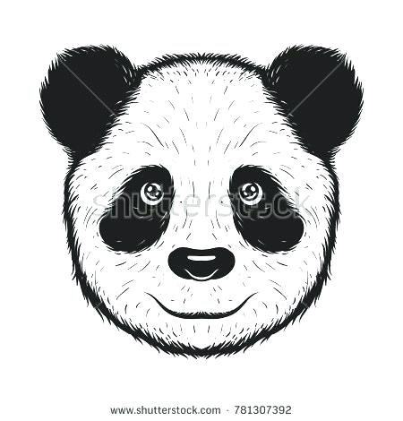 450x470 Cartoon Panda Face