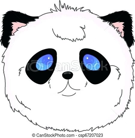 450x462 Panda Face Cartoon