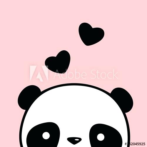 500x500 Panda Face Cartoon