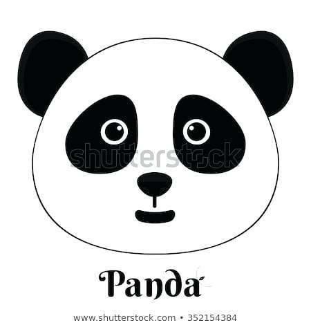 450x470 Panda Face Template