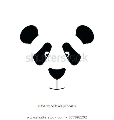 450x470 Cute Panda Face Vector Illustration Bear Logo Design Template