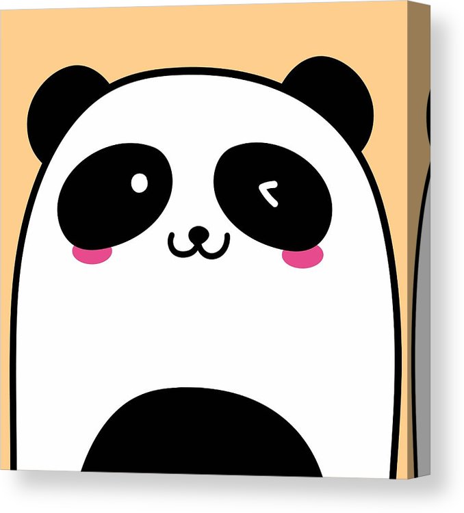 Cute Panda Vector Illustration Background Canvas Print Canvas 678x750 Cute Panda Vector Illustration Background Canvas Print Canvas