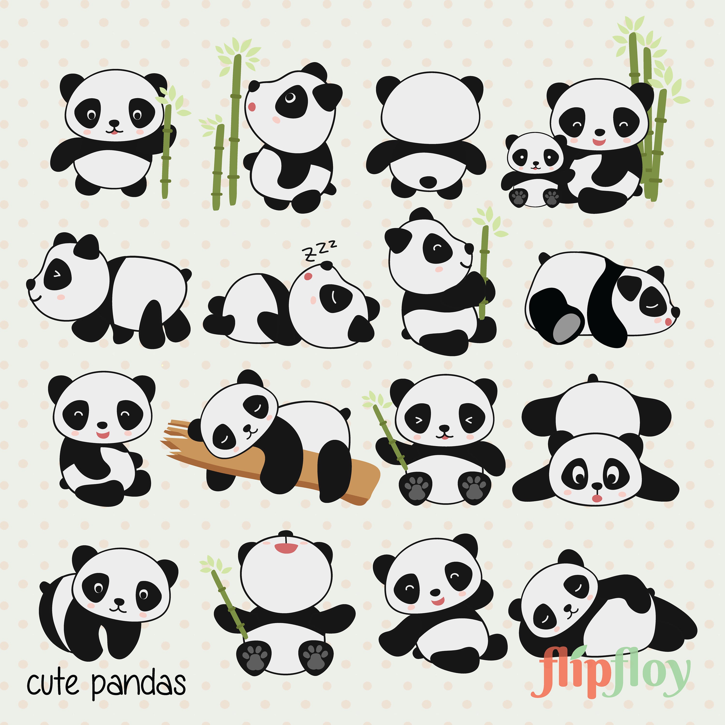 Cute Pandas Instant Download Panda Vector Clipart Etsy 3000x3000 Cute Pandas Instant Download Panda Vector Clipart Etsy