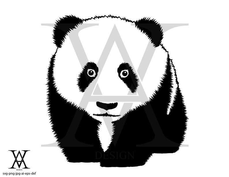 Panda Silhouette Vector Instant Download Etsy 794x613 Panda Silhouette Vector Instant Download Etsy