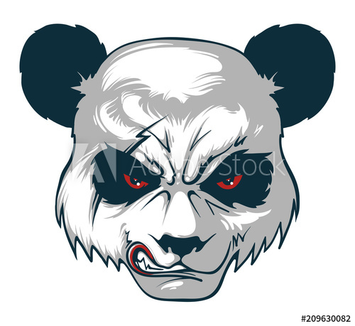 Angry Panda Vector Illustration 500x459 Angry Panda Vector Illustration