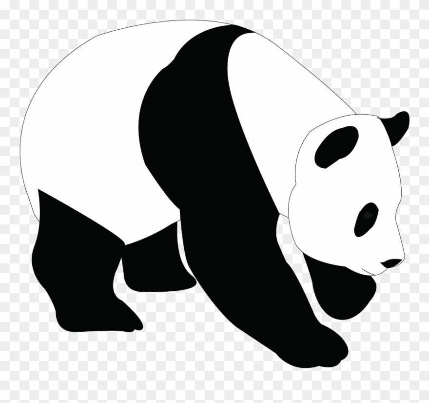 880x826 Panda Silhouette Png
