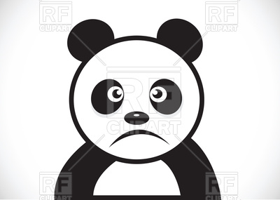 400x285 Sad Sketch Of Panda Vector Image Of Plants And Animals Tumdee