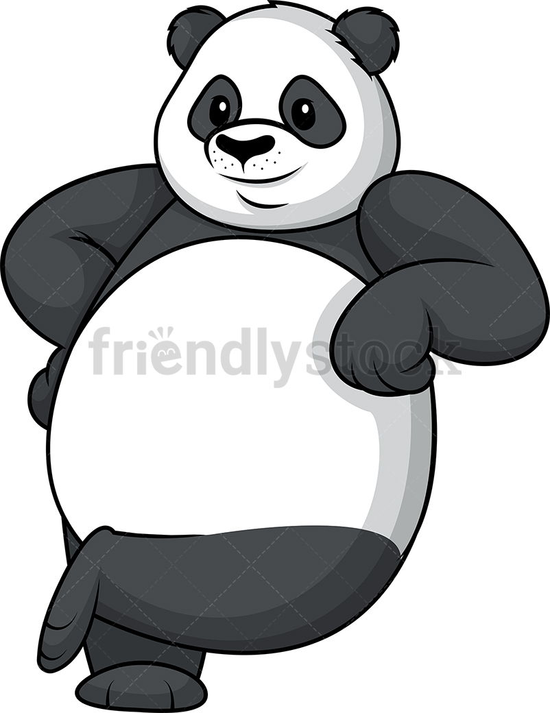 Panda Leaning On Logo Cartoon Clipart Vector 802x1040 Panda Leaning On Logo Cartoon Clipart Vector
