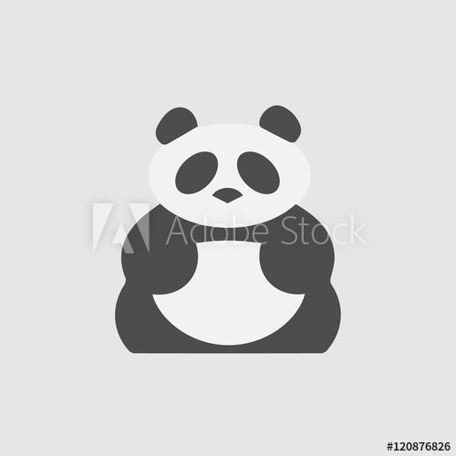 Panda Bear Simple Isolated Vector Logo Icon China Business Symbol 500x500 Panda Bear Simple Isolated Vector Logo Icon China Business Symbol