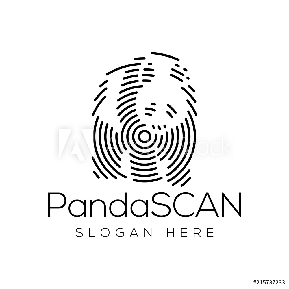 Photo Art Print Panda Scan Technology Logo Vector Element 1000x1000 Photo Art Print Panda Scan Technology Logo Vector Element