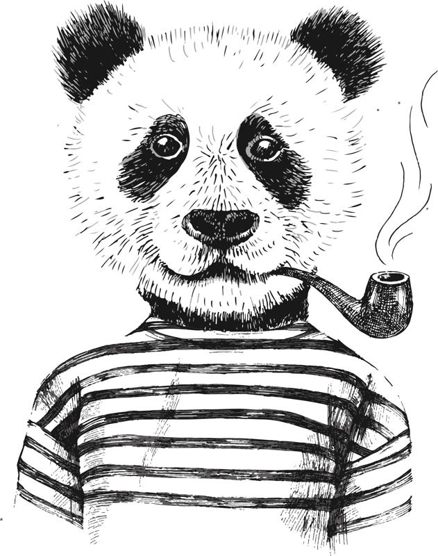 Smoking Panda Vector Art Free Vector Cdr Download 631x800 Smoking Panda Vector Art Free Vector Cdr Download