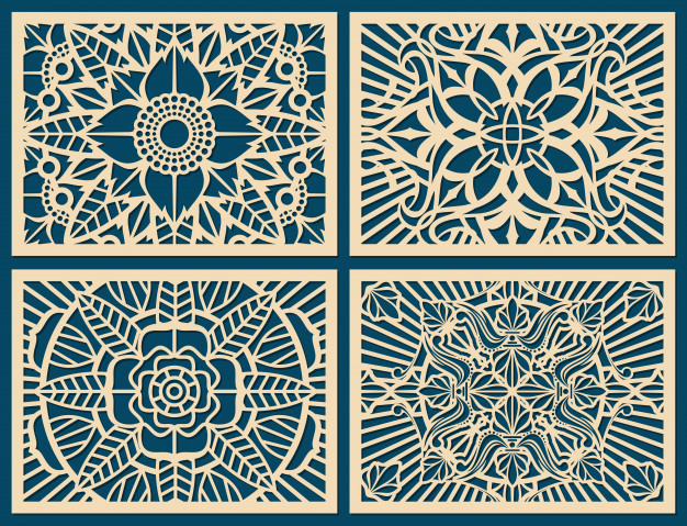 626x479 Laser Cutting Wall Pattern Canvas Vector Template Panel Vector