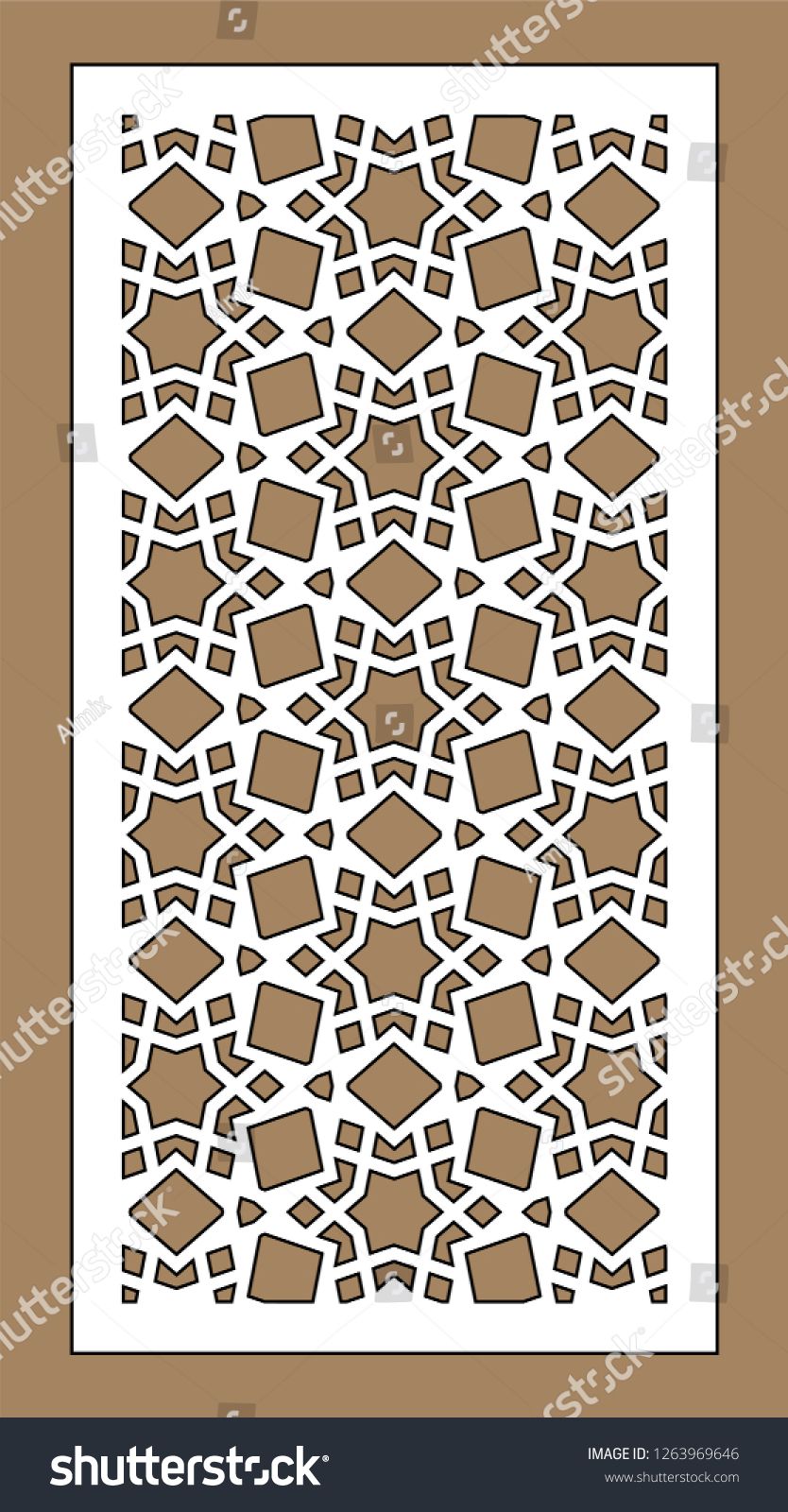 834x1600 Laser Cutting Arabesque Vector Panel Template For Interior