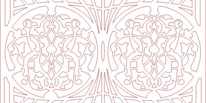 660x330 Decorative Panel Vector Dxf Downloads For Laser Cutting