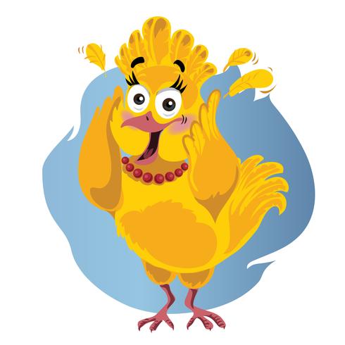 490x490 Scared Turkey Funny Vector Cartoon