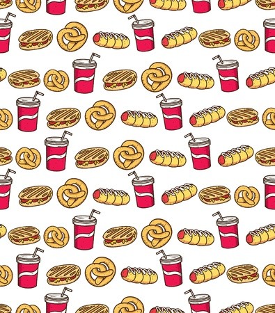 Pretzel Panini Sandwich And Soft Drink Background Royalty Free 395x450 Pretzel Panini Sandwich And Soft Drink Background Royalty Free