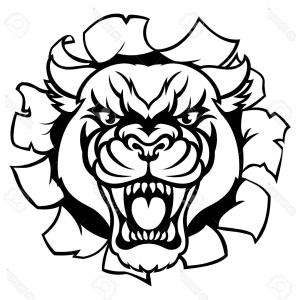 300x300 Photostock Vector Polygonal Style Panther Head Vector Illustration