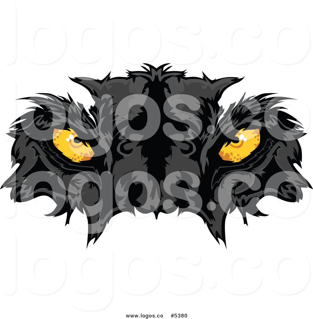 1024x1044 Royalty Free Vector Of A Logo Of A Black Panther Face With Yellow