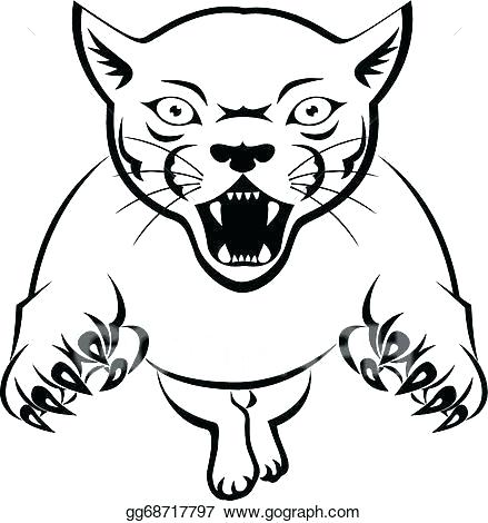 439x470 How To Draw A Panther Club