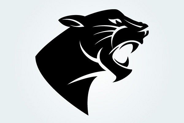 Panther Head Vector Silhouette Patterns Black 600x400 Panther Head Vector Silhouette Patterns Black