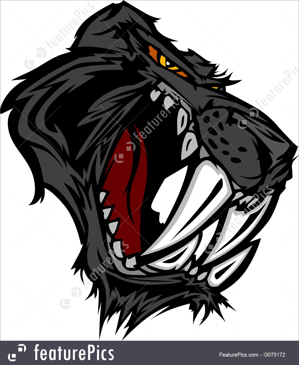 Panther Saber Tooth Cat Mascot Head Vector Graphic 1143x1392 Panther Saber Tooth Cat Mascot Head Vector Graphic