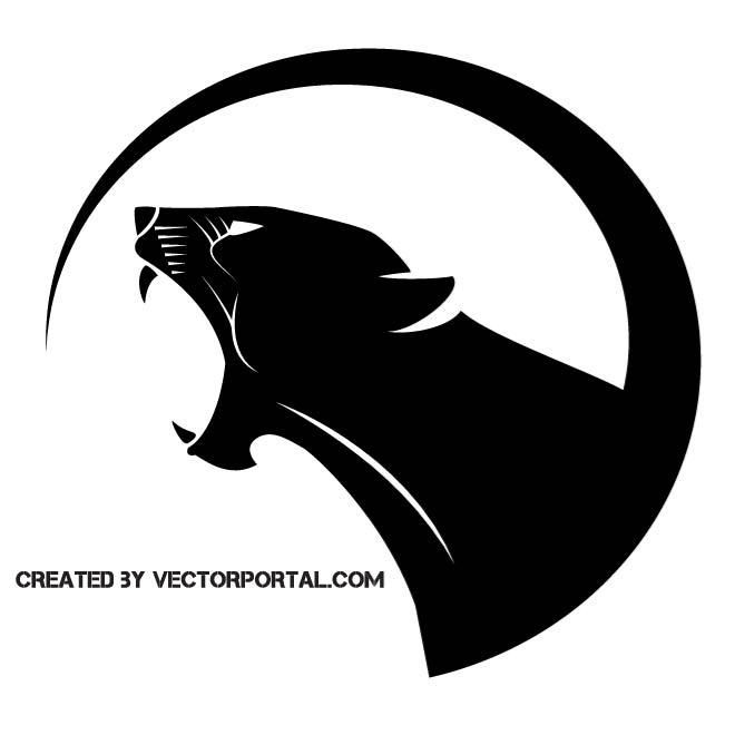 Vector Silhouette Of Mad Black Puma Animal Vectors 660x660 Vector Silhouette Of Mad Black Puma Animal Vectors
