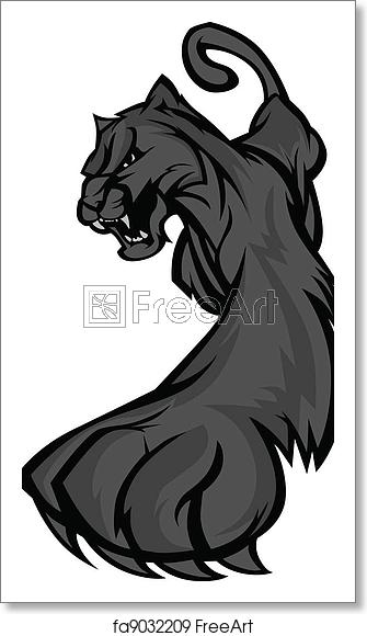 Free Art Print Of Prowling Panther Mascot Body Vector Graphic 335x580 Free Art Print Of Prowling Panther Mascot Body Vector Graphic