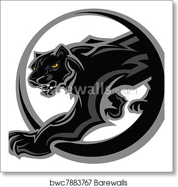 Panther Mascot Body Vector Graphic, Art Print Barewalls Posters 362x382 Panther Mascot Body Vector Graphic, Art Print Barewalls Posters