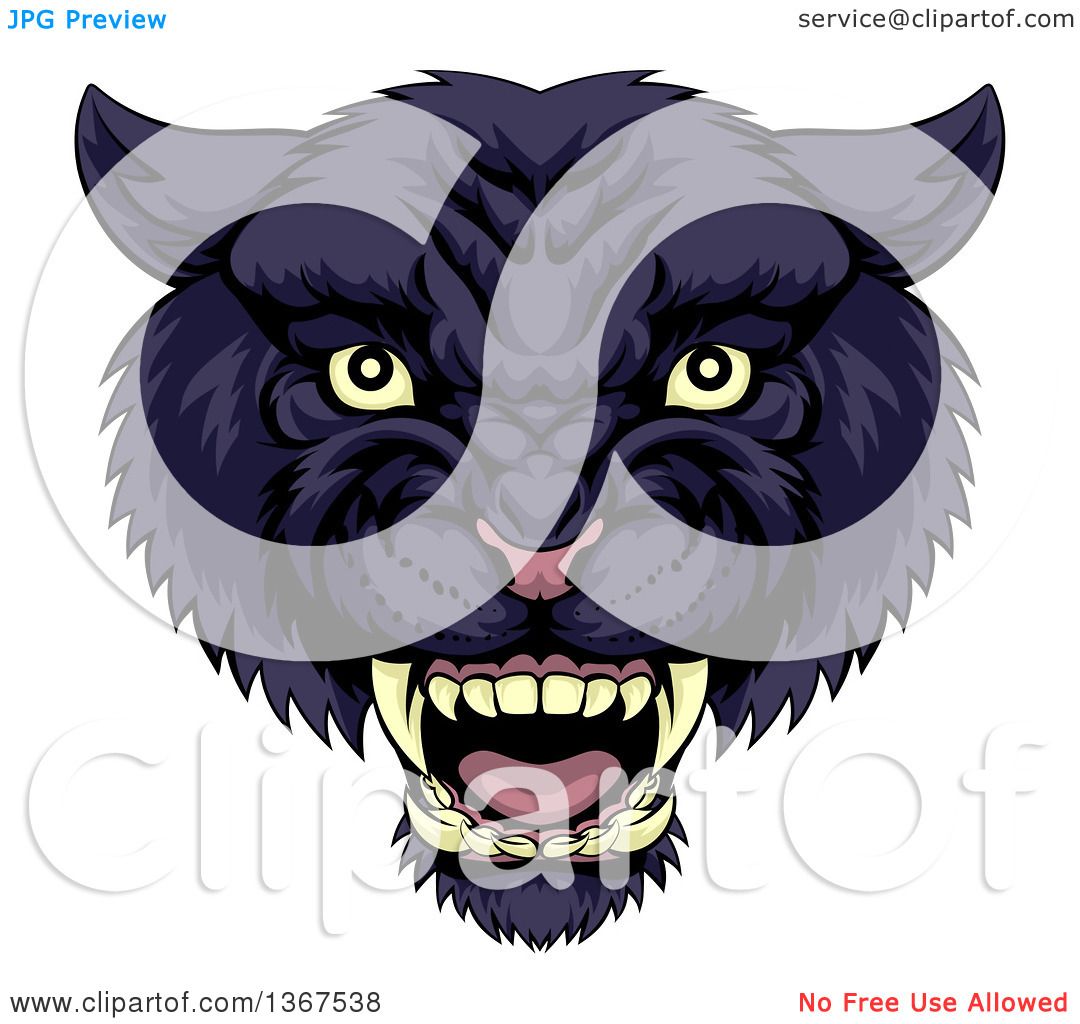 Clipart Of A Tough Roaring Black Panther Mascot Head 1080x1024 Clipart Of A Tough Roaring Black Panther Mascot Head