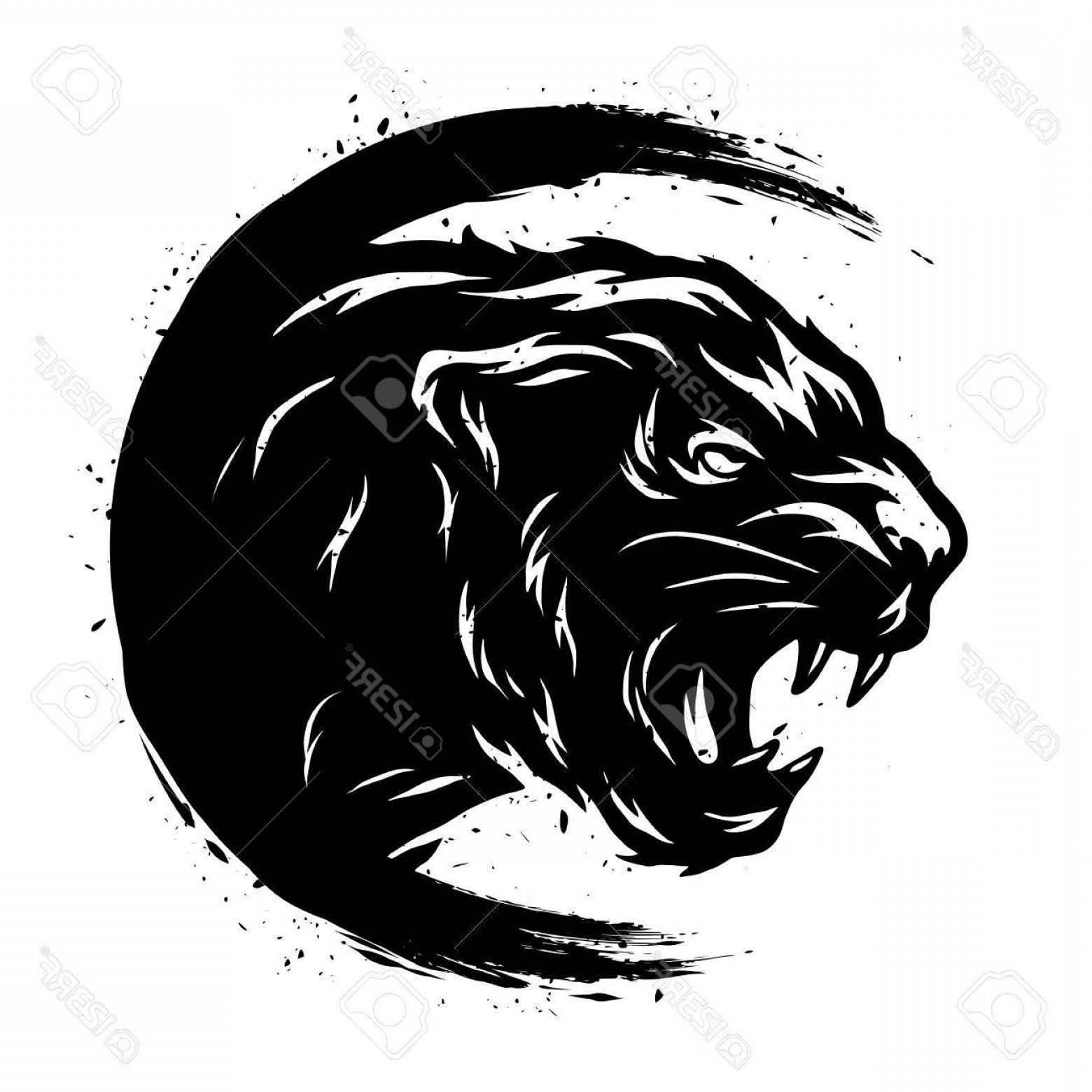 1560x1560 Photostock Vector Black Panther In A Grunge Style Vector