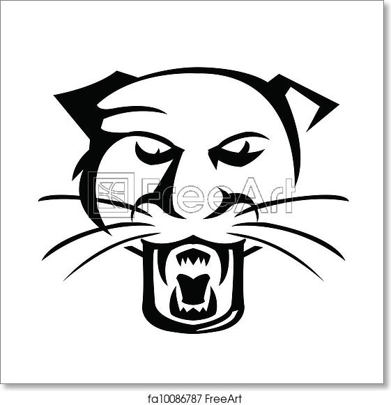 561x581 Free Art Print Of Panther Vector Illustrator Freeart