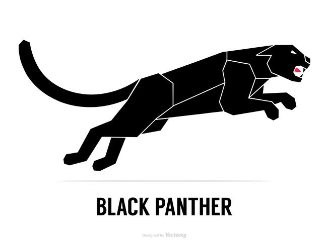653x490 Abstract Silhouette Of A Black Panther Vector