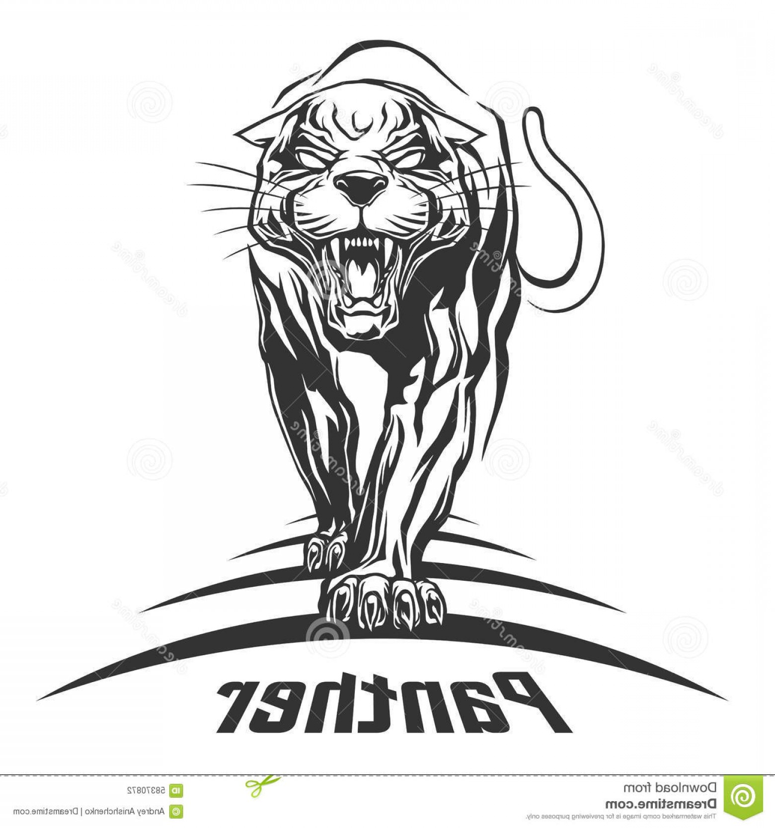 1560x1668 Stock Illustration Black Panther Logo Illustration Vector Image
