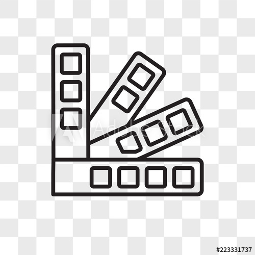 500x500 Pantone Vector Icon Isolated On Transparent Background, Pantone