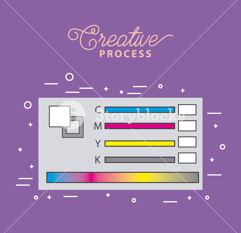 1000x966 Pantone Swatch Color Working Process Tools Vector Illustration