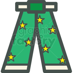 300x300 Green Bell Bottom Pants Vector Icon Image Clipart Royalty Free