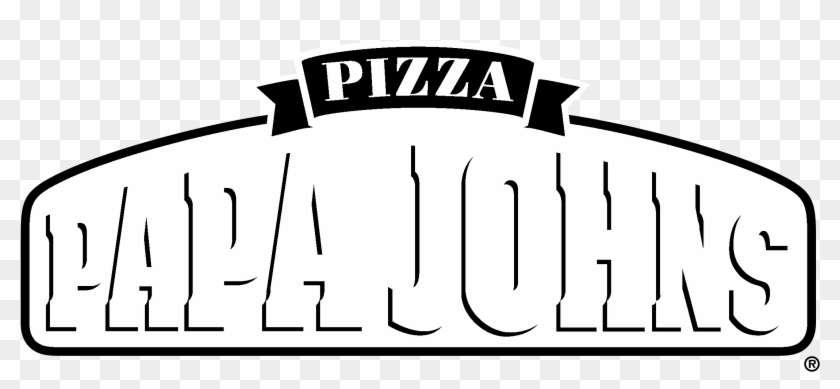 840x389 Papa John's Pizza Logo Black And White