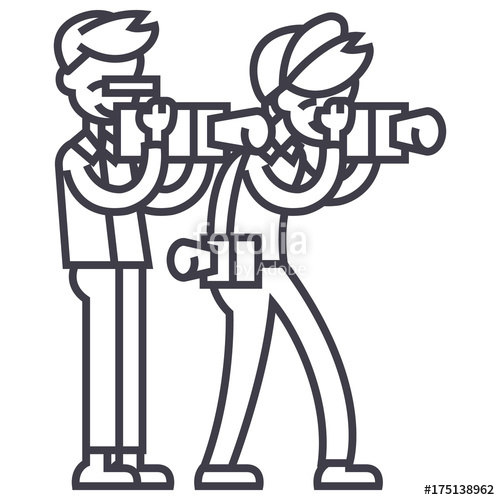 500x500 Paparazzi Vector Line Icon, Sign, Illustration On White Background