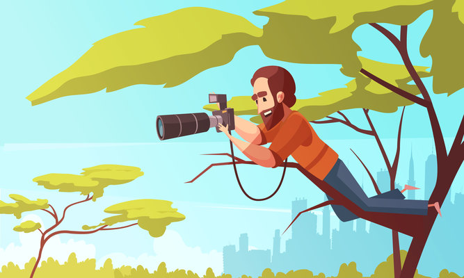 667x400 Paparazzi On Curated Vector Illustrations, Stock Royalty Free