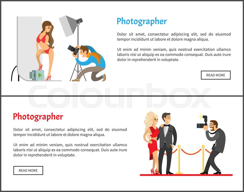 800x629 Studio Photographer And Paparazzi With Stock Vector Colourbox